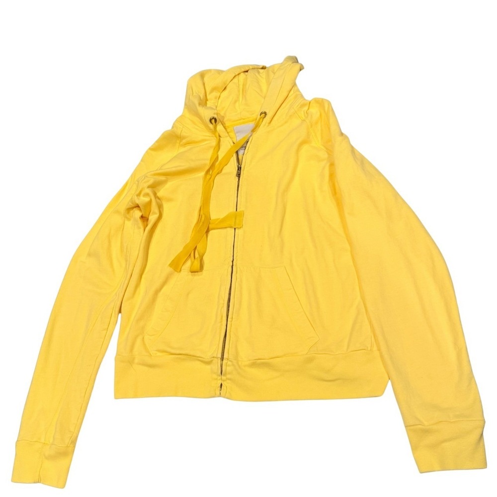 Seaton Women's Seahorse Zip Up Hoodie‎ Yellow Size Small Beachy Sweatshirt